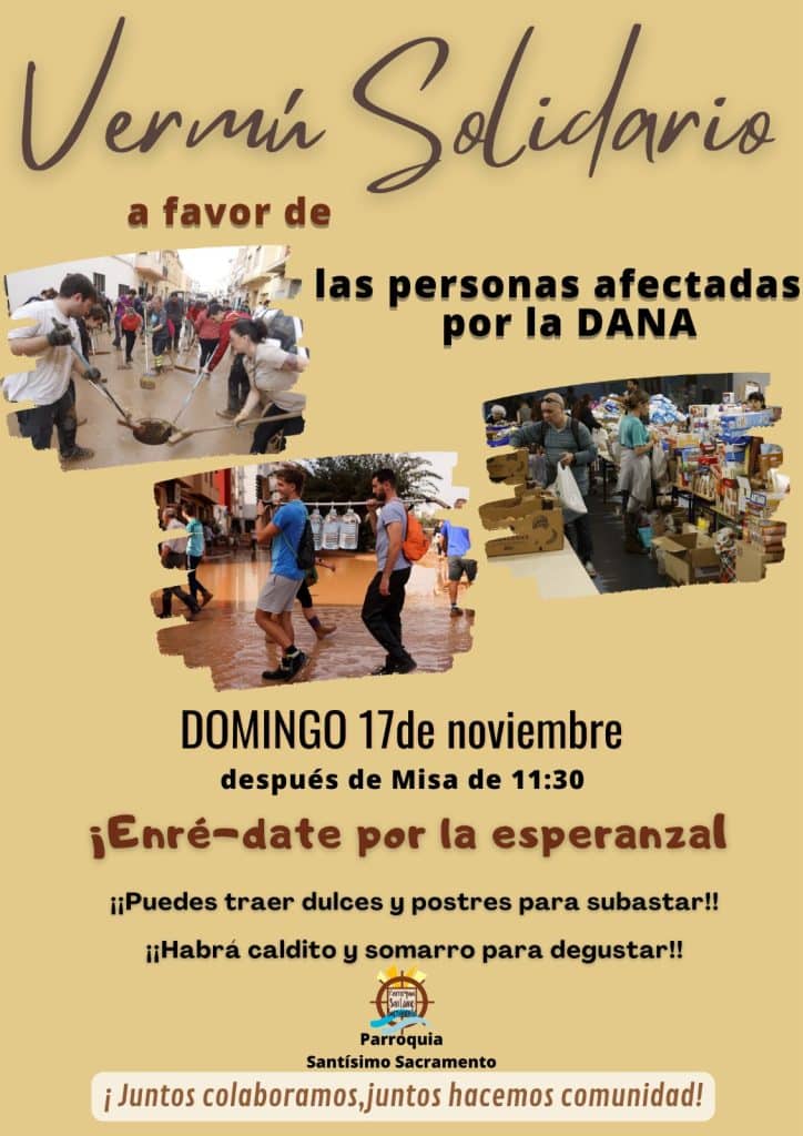 Vermú solidario a favor de los afectados por la Dana